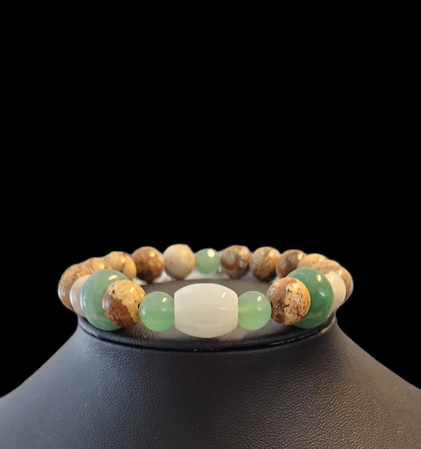 Green Aventurine and Picture Jasper