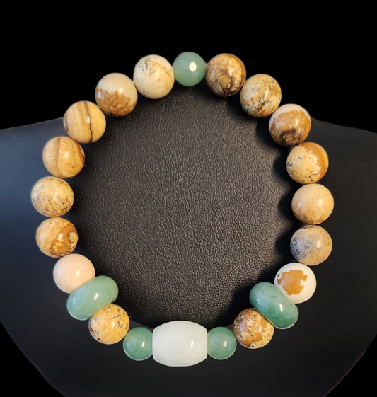 Green Aventurine and Picture Jasper