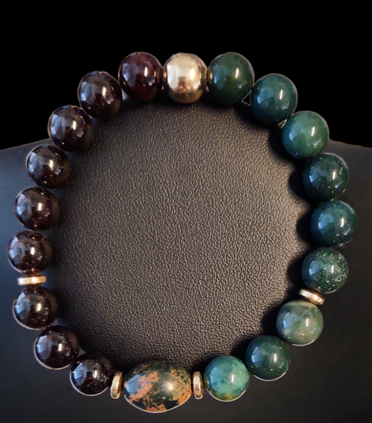 Garnet and bloodstone bracelet