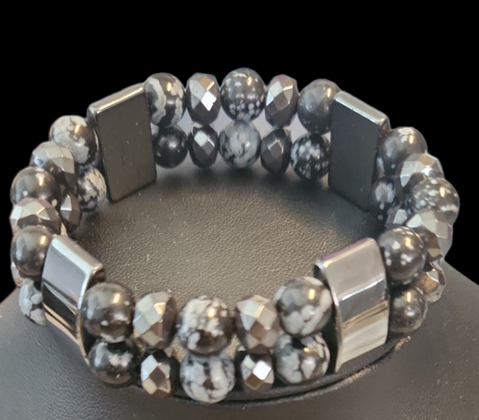 Snowflake Obsidian Double stack