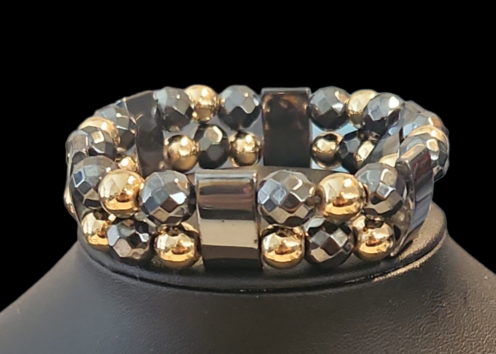 Two-tone hematite double stack