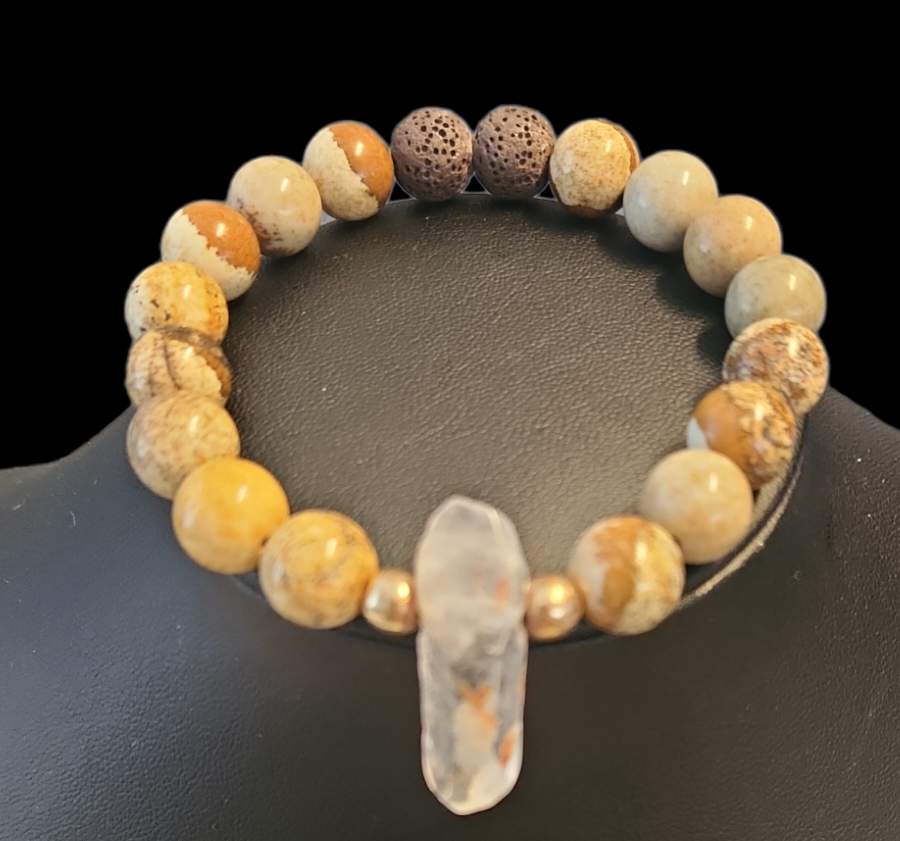 Picture Jasper & clear quartz