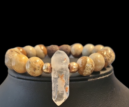 Picture Jasper & clear quartz