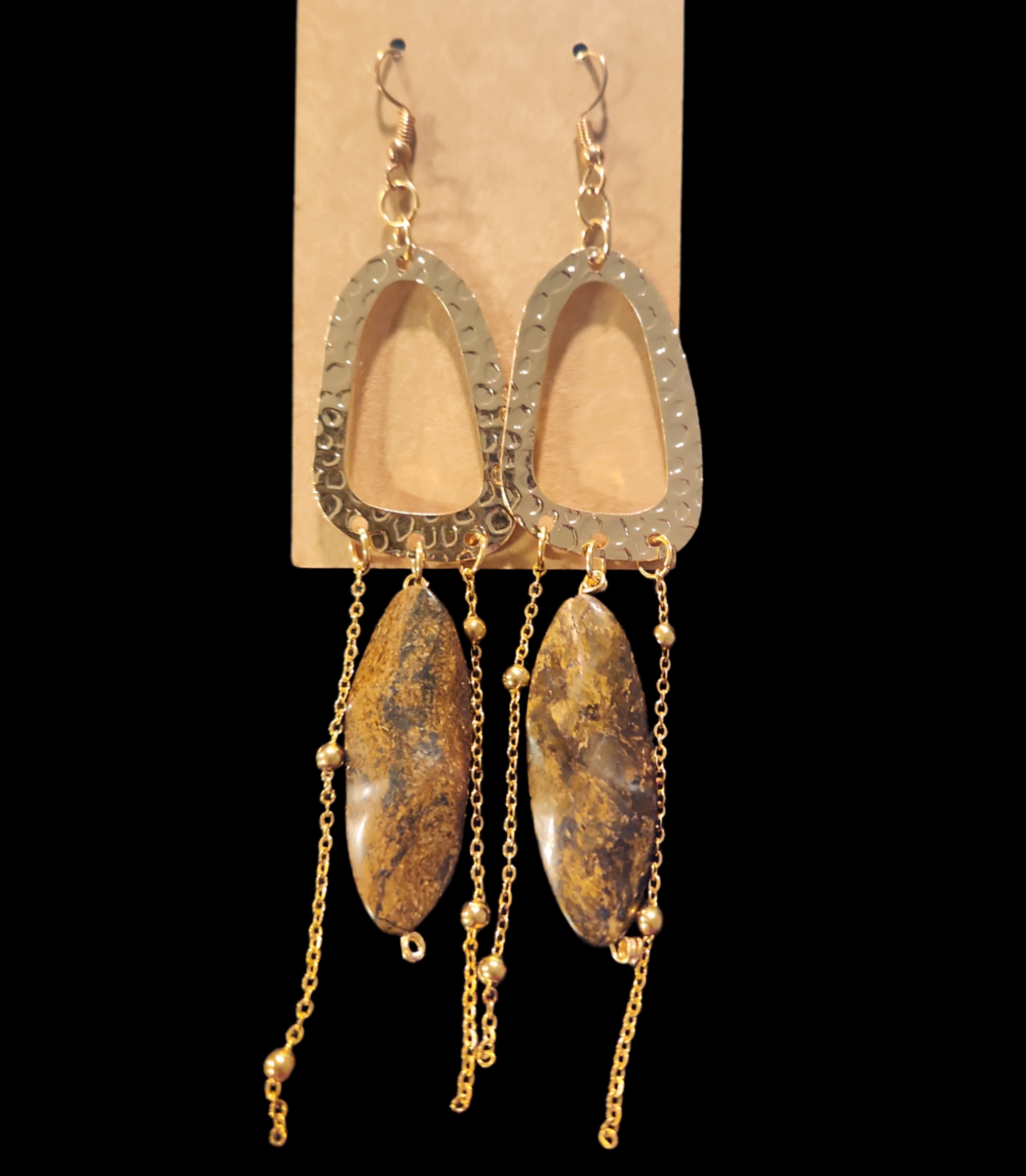 Bronzite dangle earrings