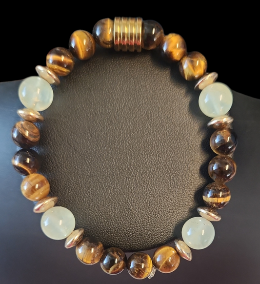 Tiger's eye and Prehnite