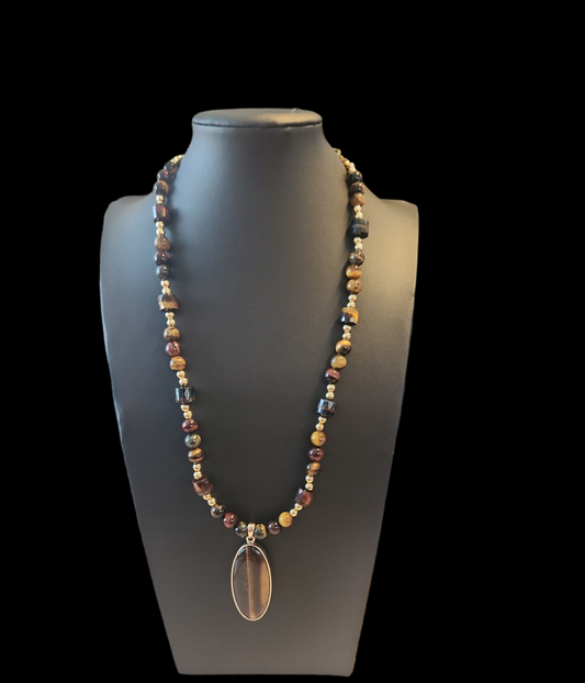 Multi-colored Tiger's eye Necklace