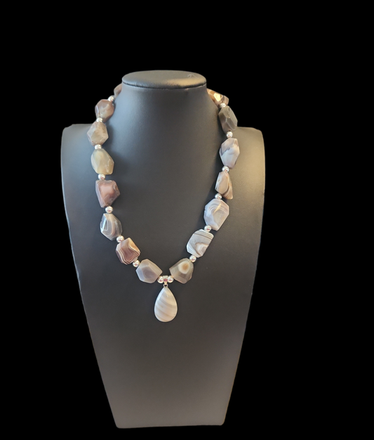 Botswana agate necklace