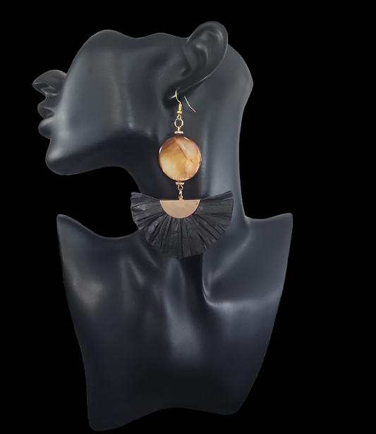 Mother of Pearl Fan earrings