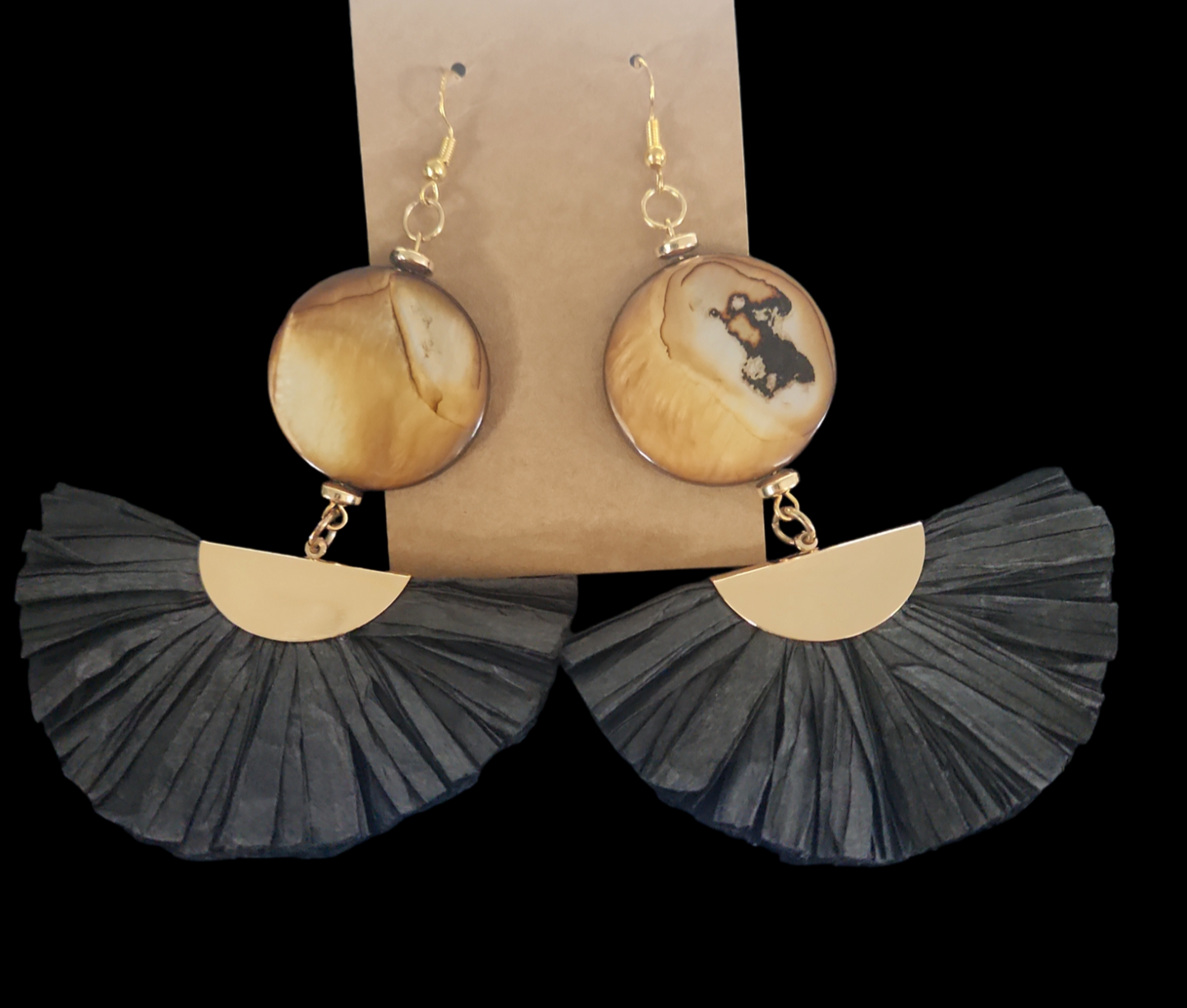 Mother of Pearl Fan earrings