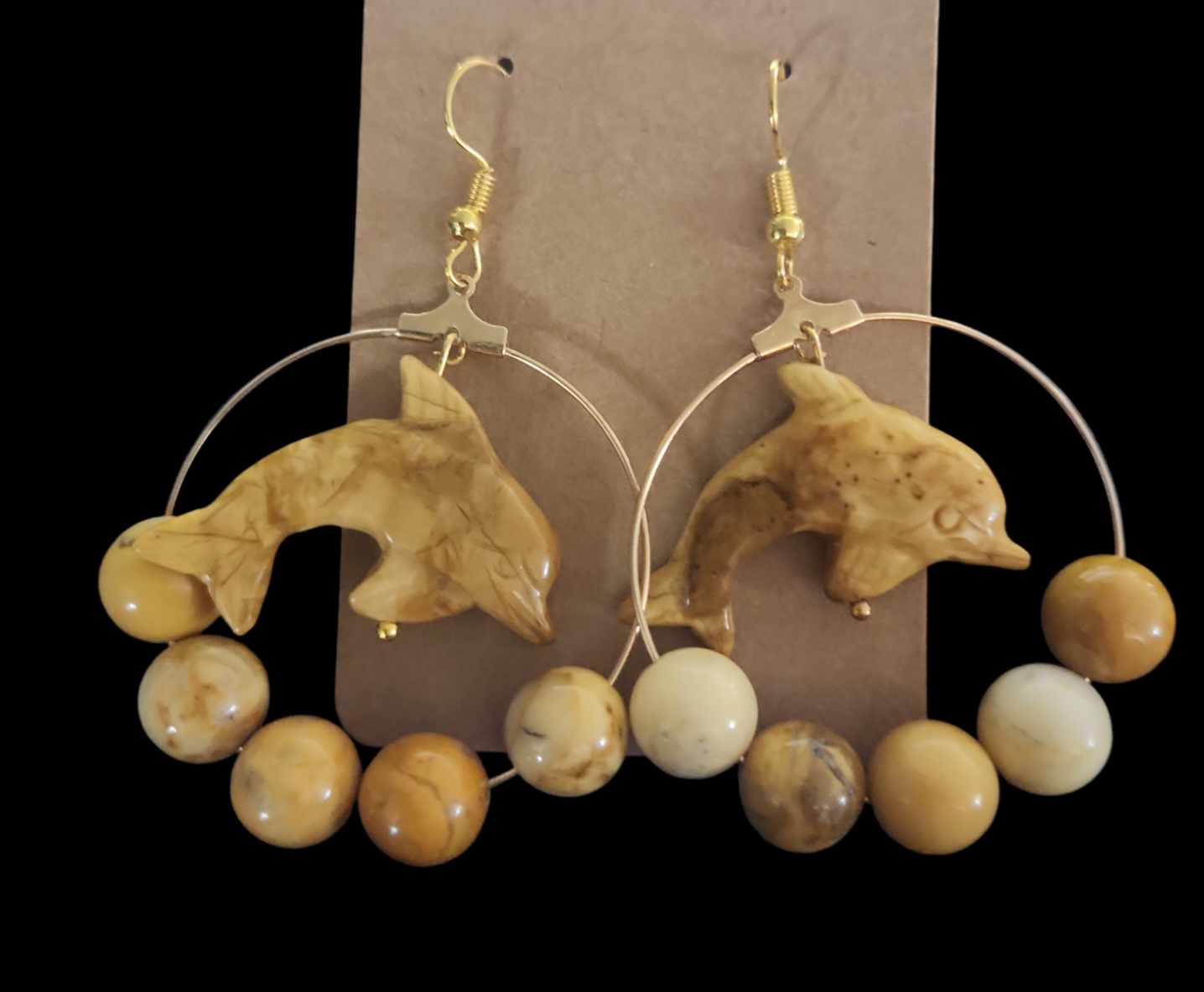 Dolphin Picture Jasper earrings