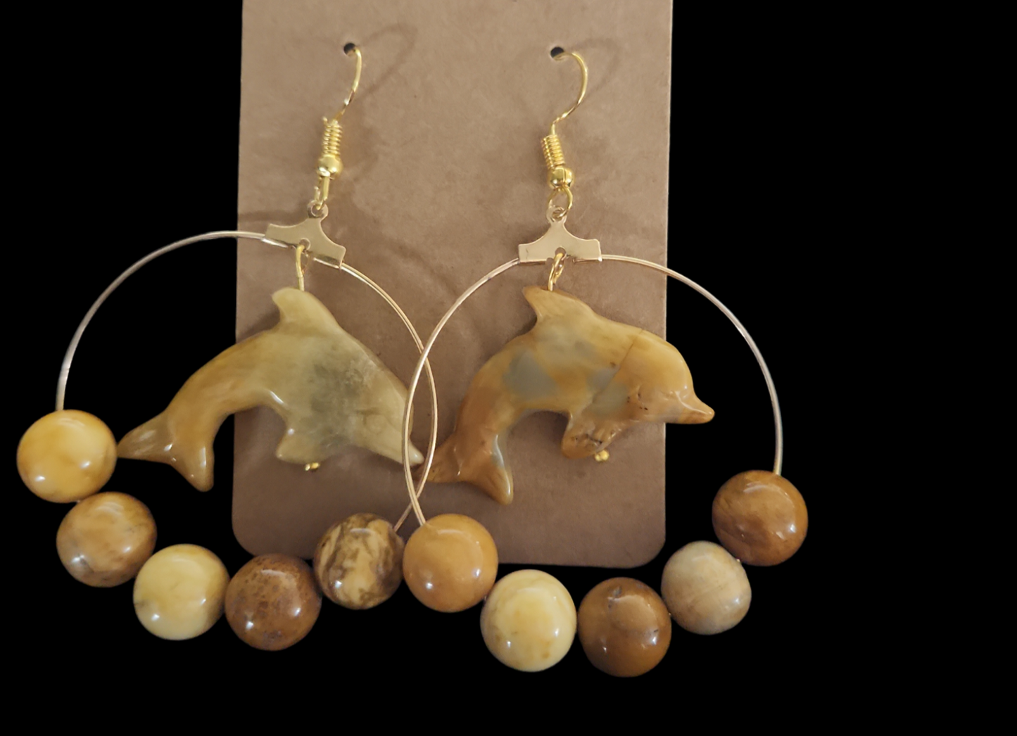 Dolphin Picture Jasper earrings