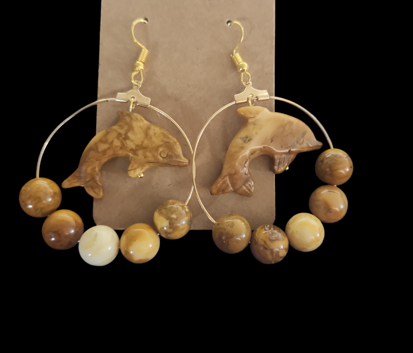 Dolphin Picture Jasper earrings