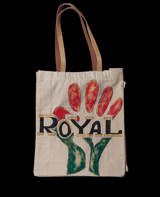 Red, black, green and gold Royal Pride tote bag