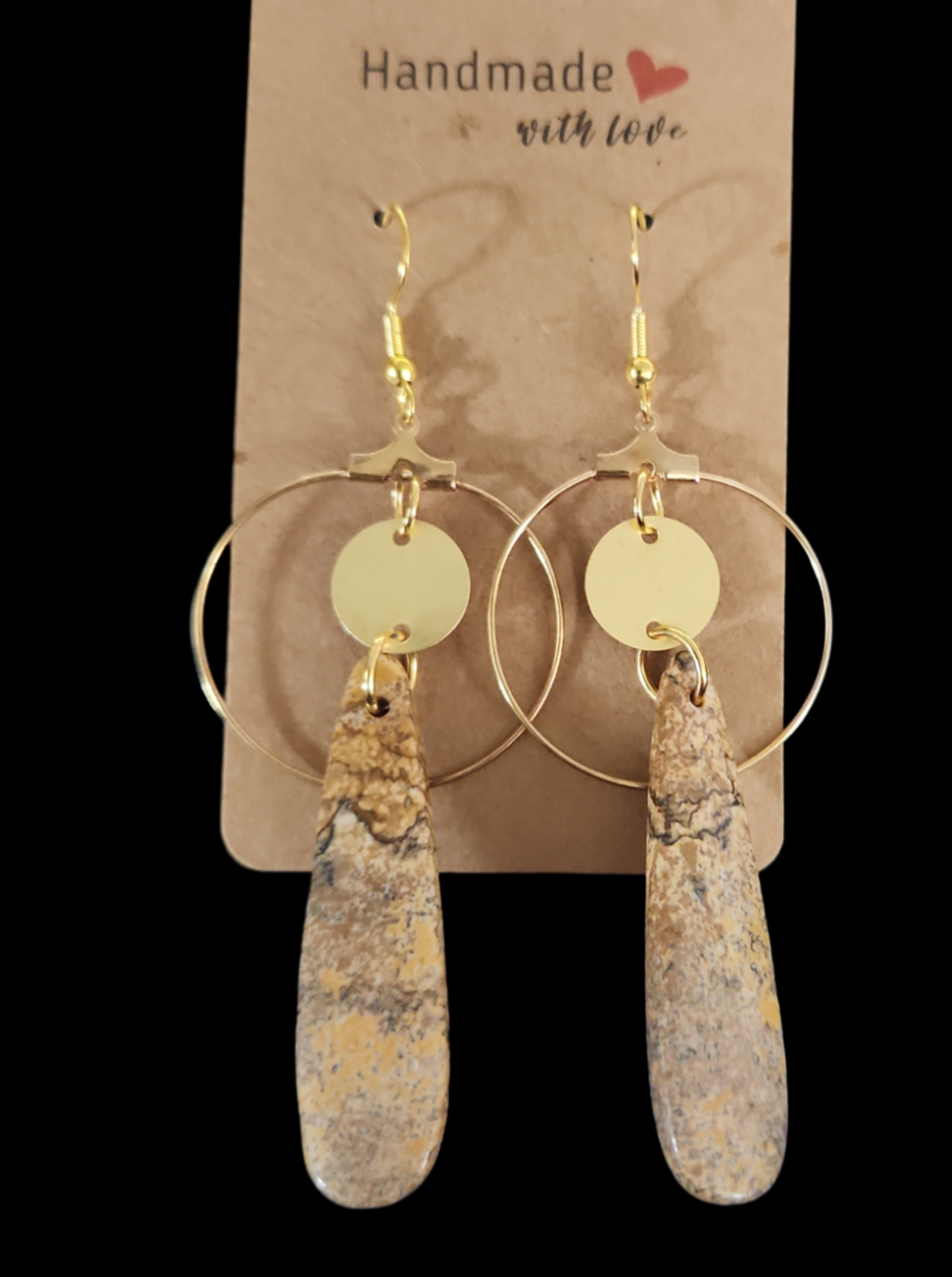 Picture Jasper earrings