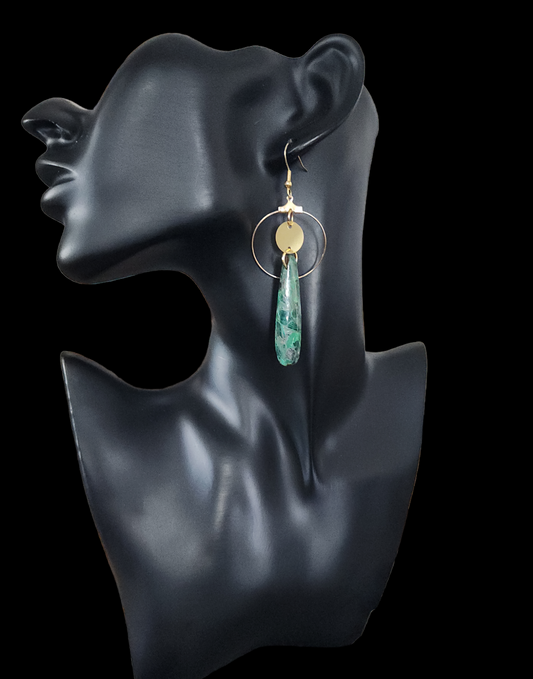 Malachite earrings