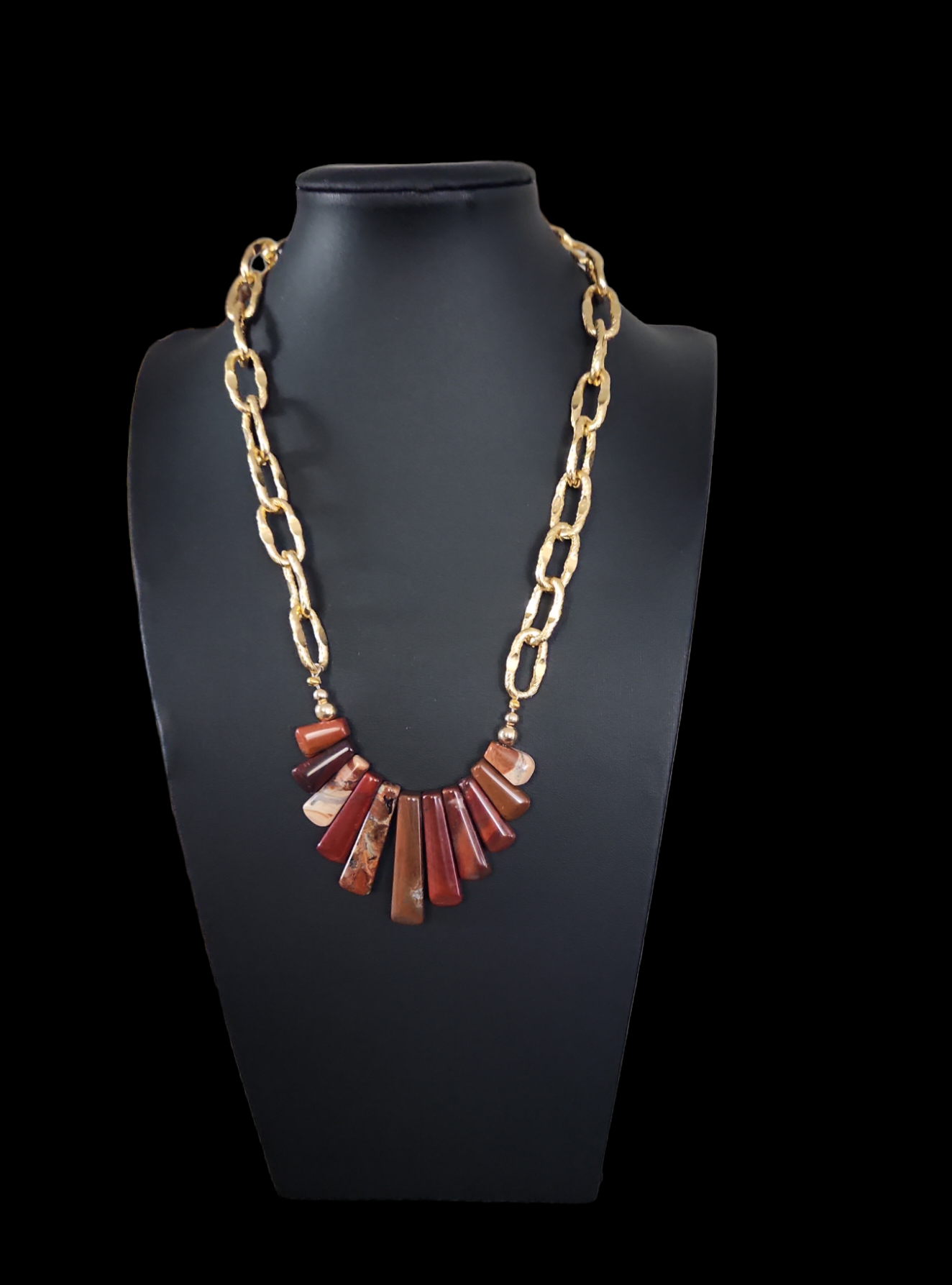 Red Jasper Fan Necklace