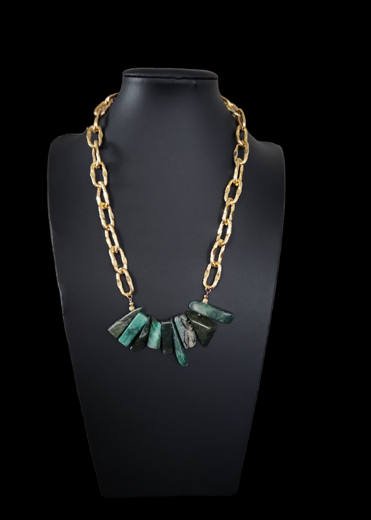 African Green Jade Necklace