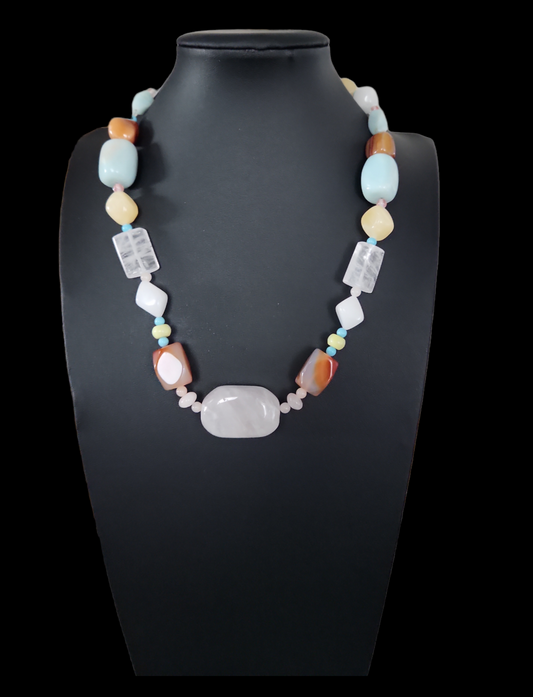 Multi crystal necklace