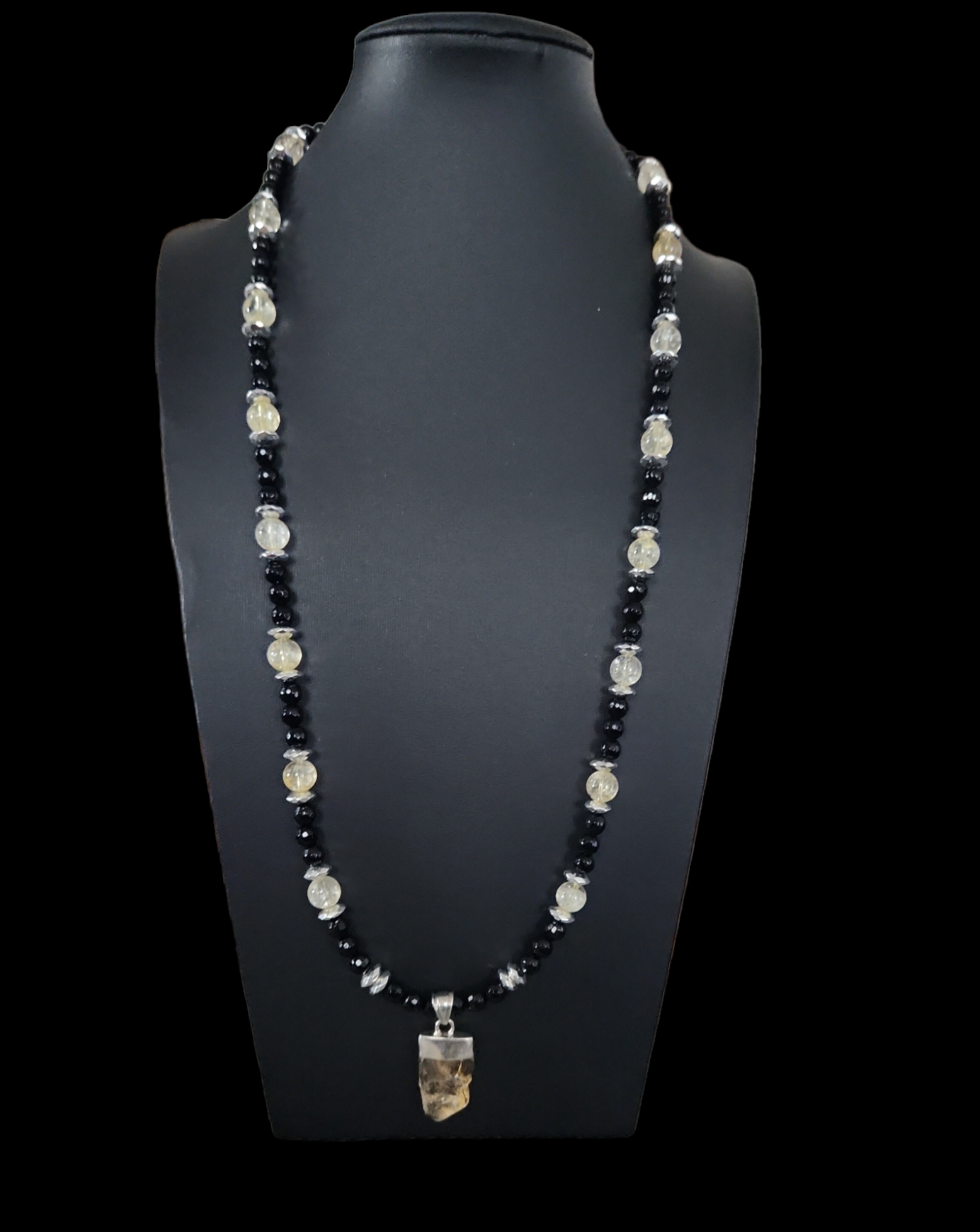 Citrine and Onyx necklace