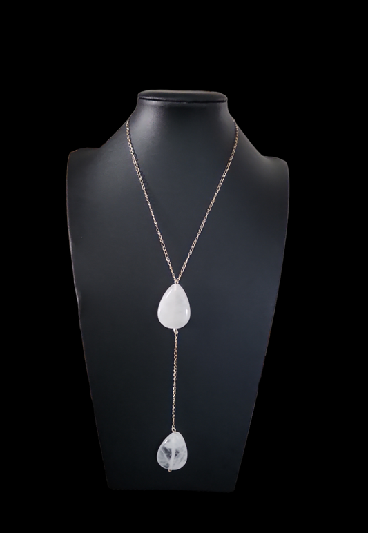 Clear Quartz Teardrop necklace