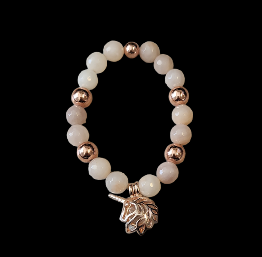 Pink Aventurine Unicorn Bracelet