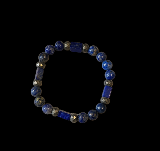 Lapis Lazuli & Pyrite Bracelet