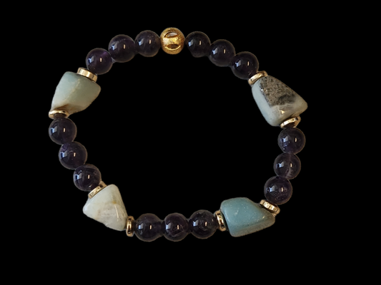 Amethyst & Amazonite bracelet