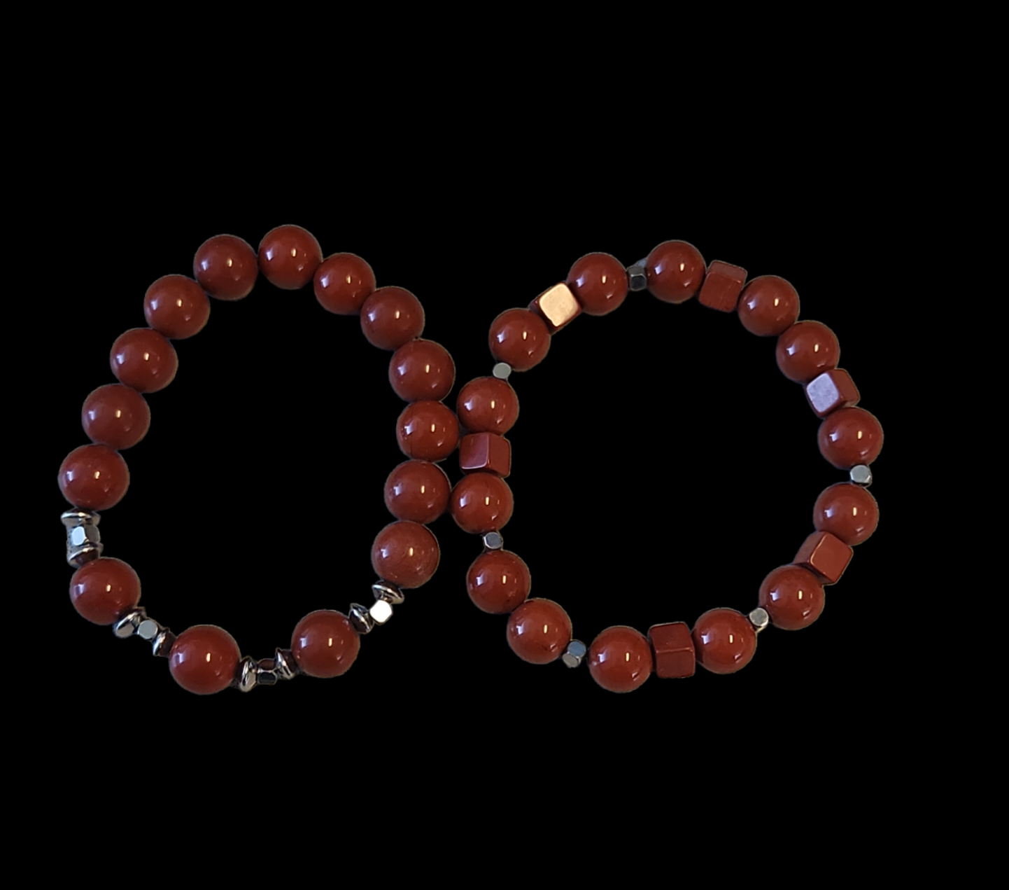 Red Jasper bracelet set