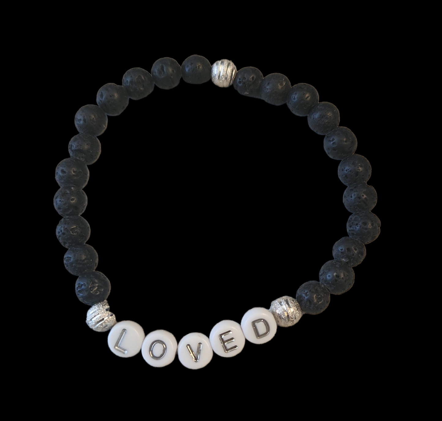 "I AM" Affirmation bracelets silver and white