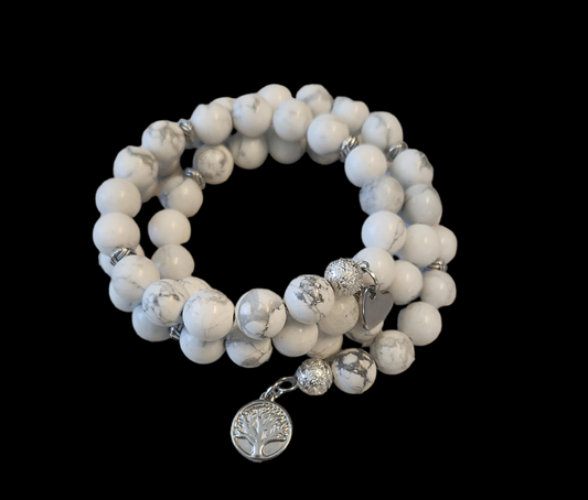 White Howlite Wrap Bracelet