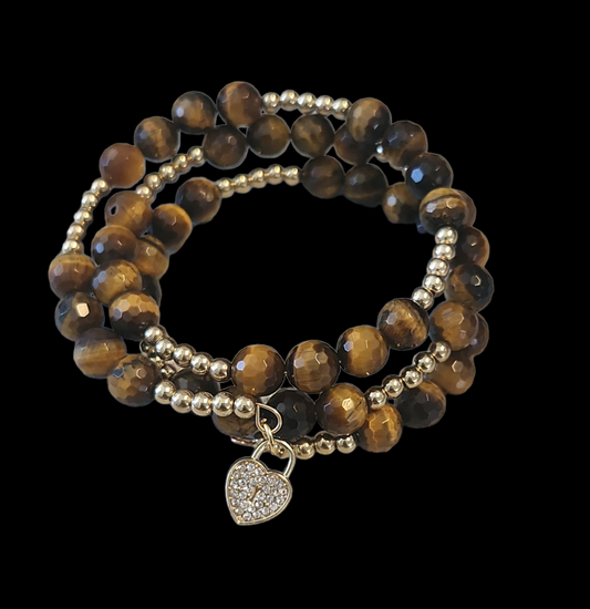 Tiger's Eye wrap bracelet