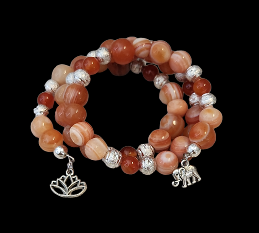 Carnelian Wrap Bracelet