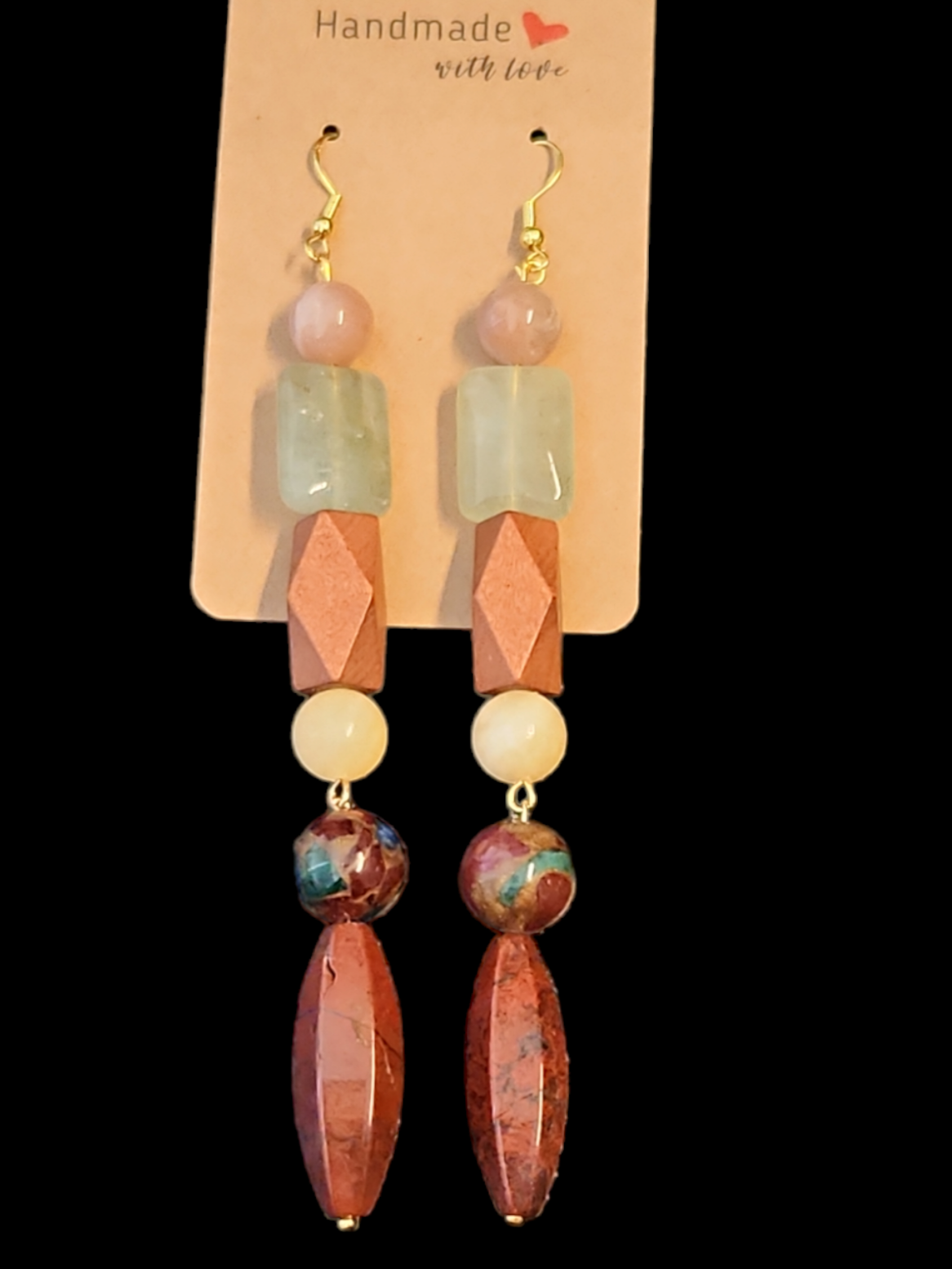 Multi-crystal drop earrings