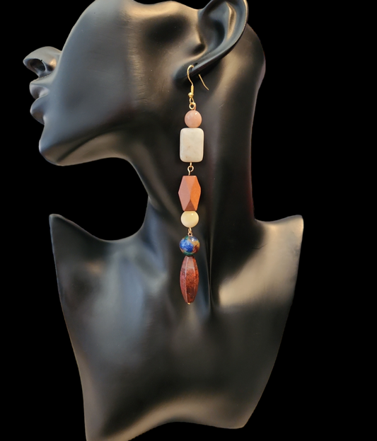 Multi-crystal drop earrings