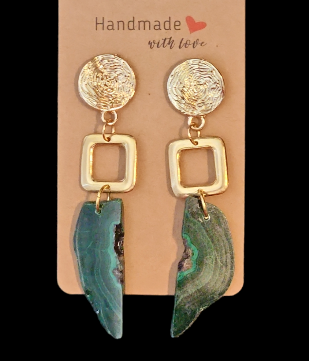 Malachite Earrings