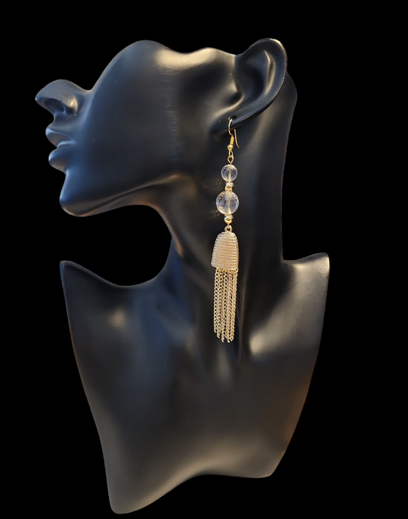 Clear Quartz Bell Dangle earrings