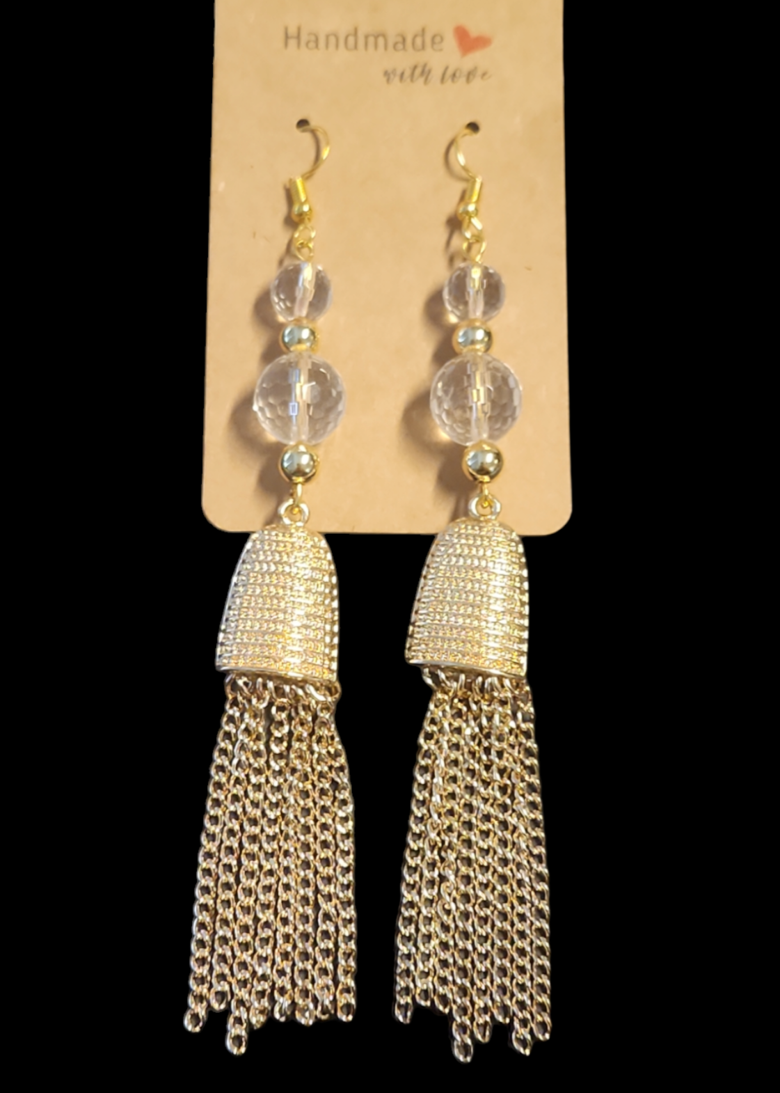 Clear Quartz Bell Dangle earrings