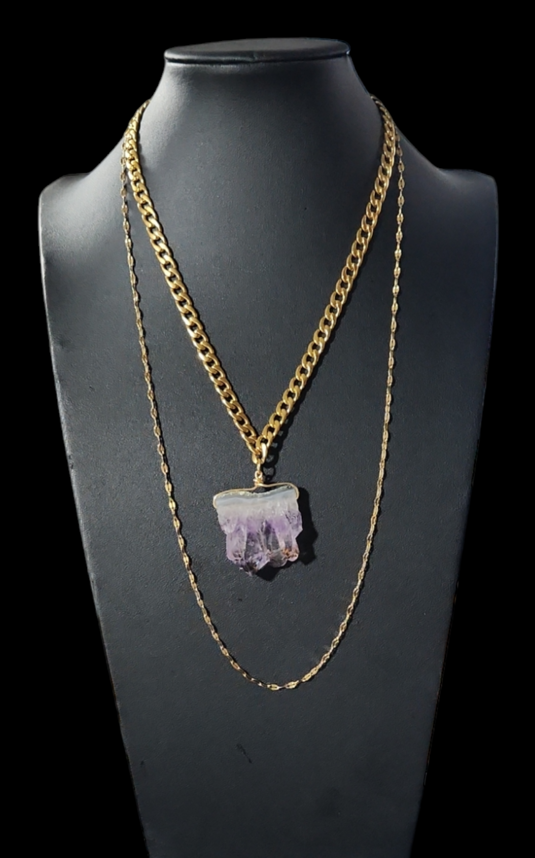 Amethyst Slice Necklace