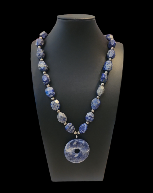 Lapis Lazuli and Pyrite necklace set