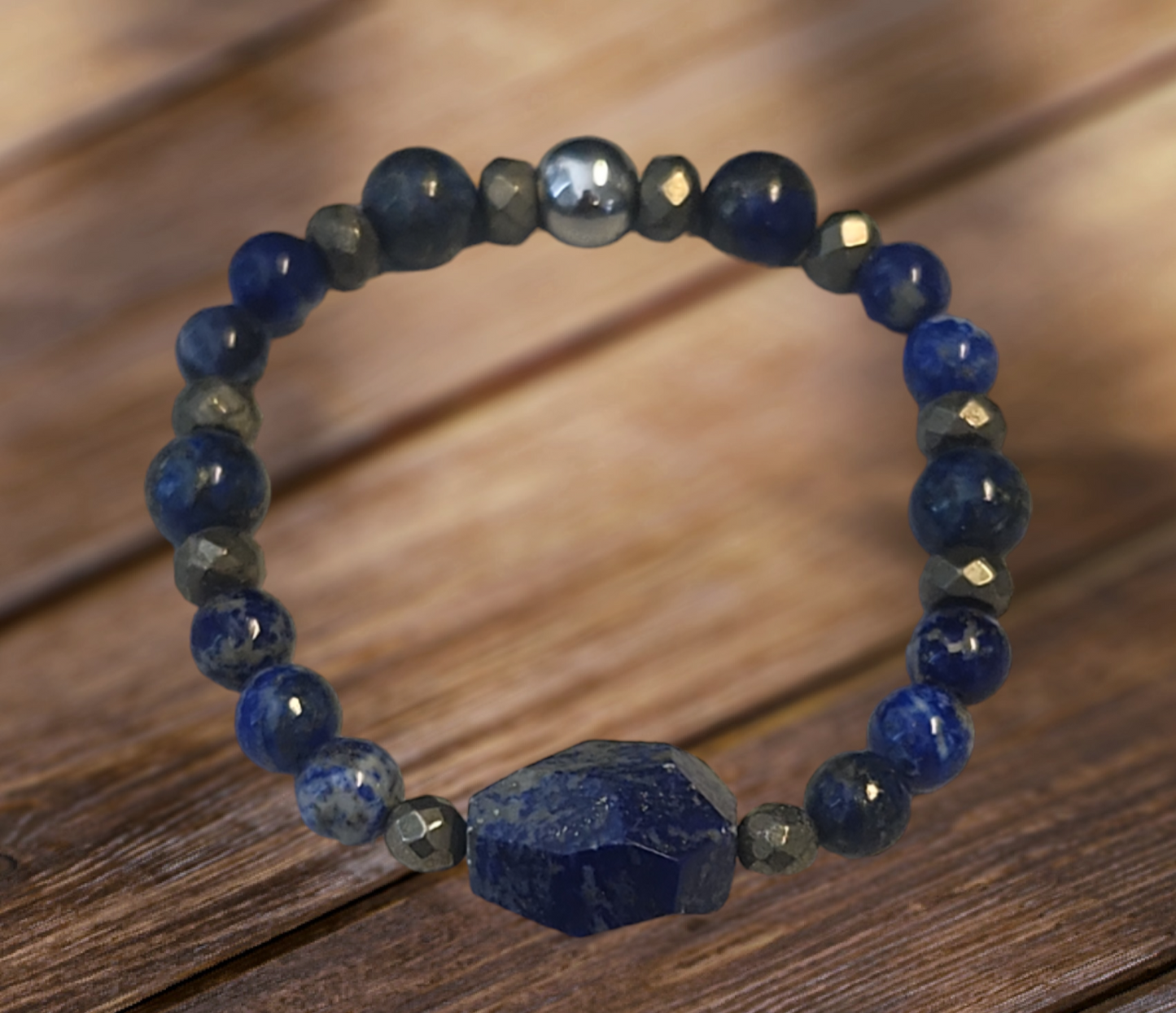 Lapis Lazuli and Pyrite necklace set