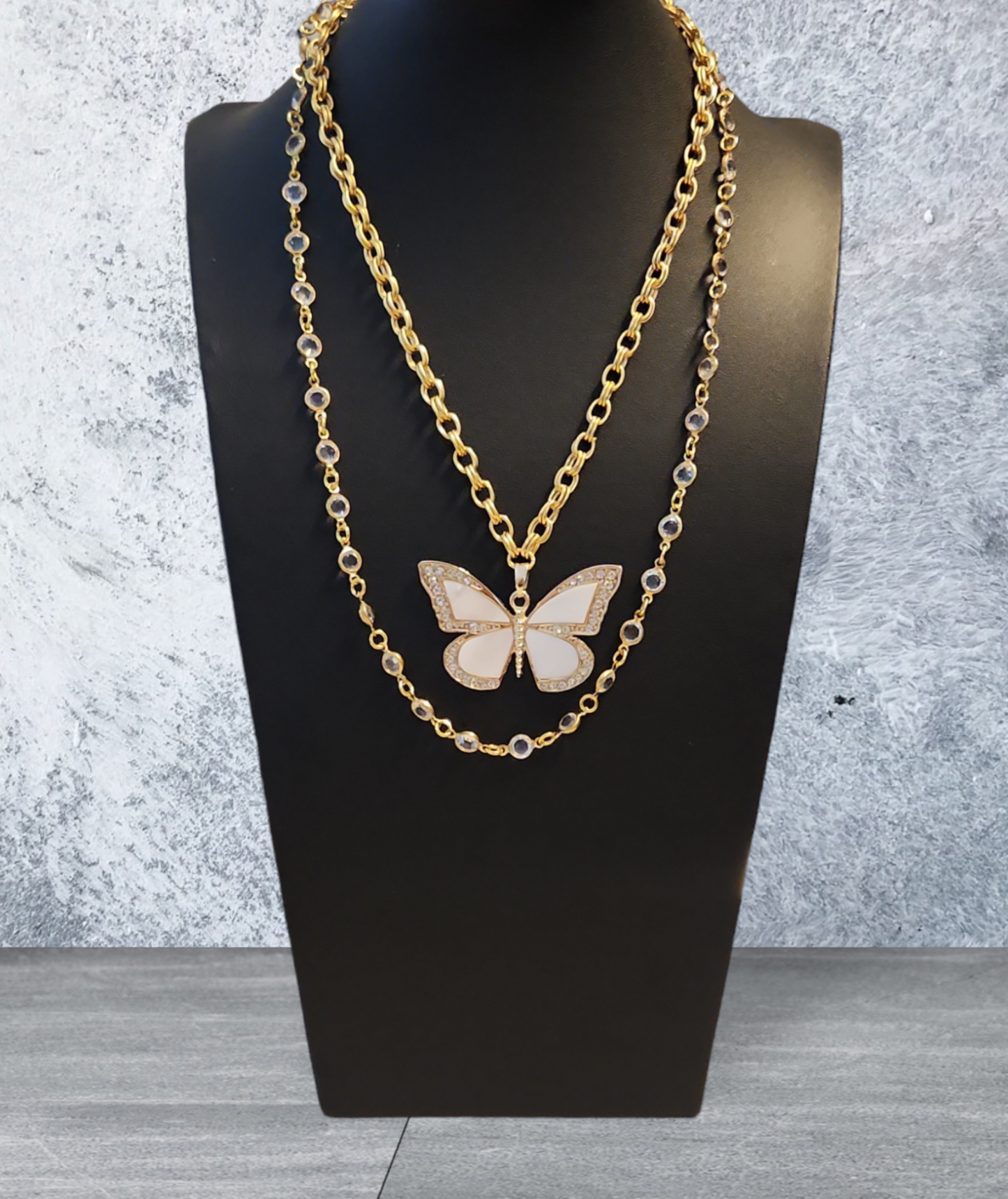 Mother Of Pearl Butterfly necklace