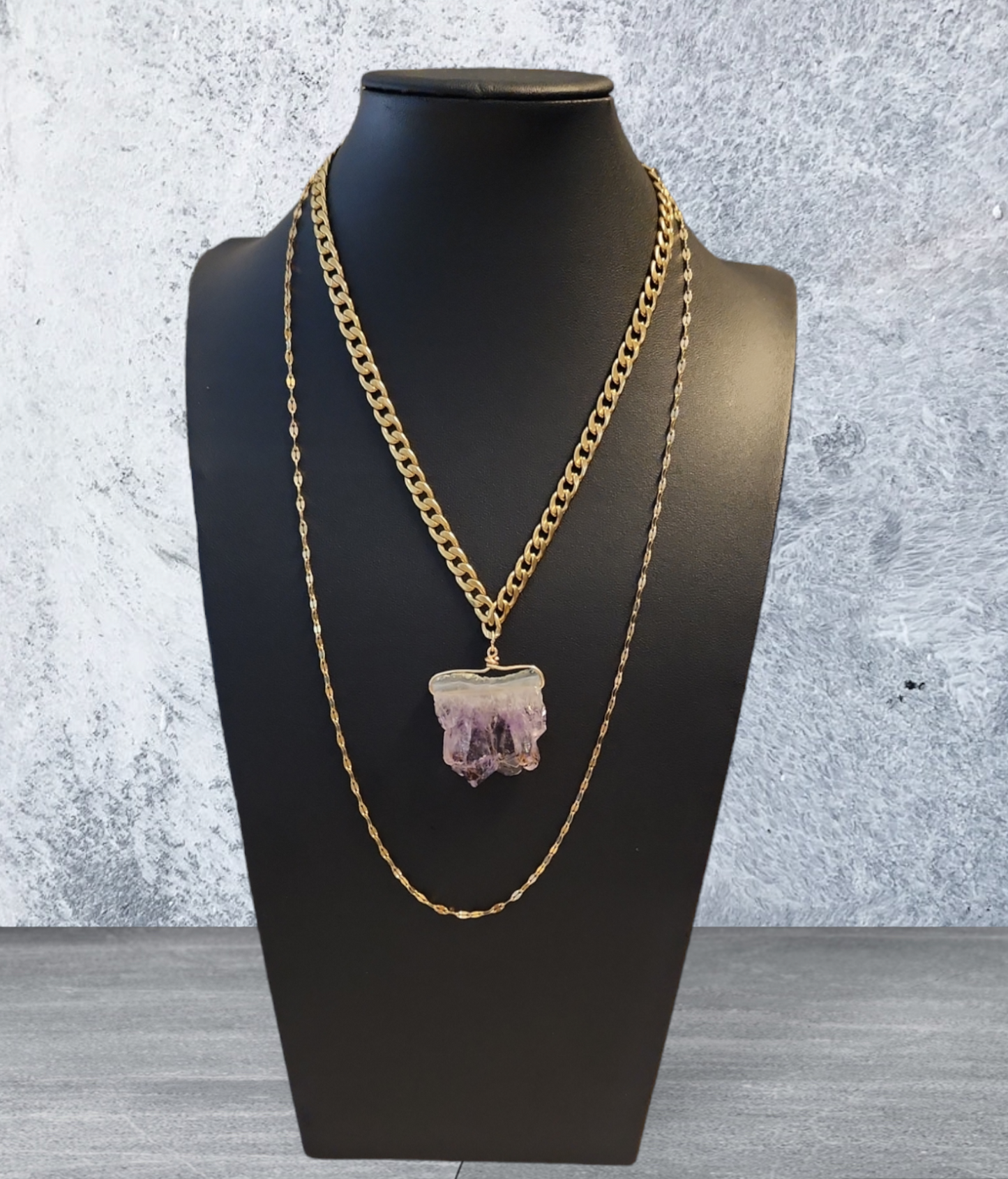 Amethyst Slice Necklace