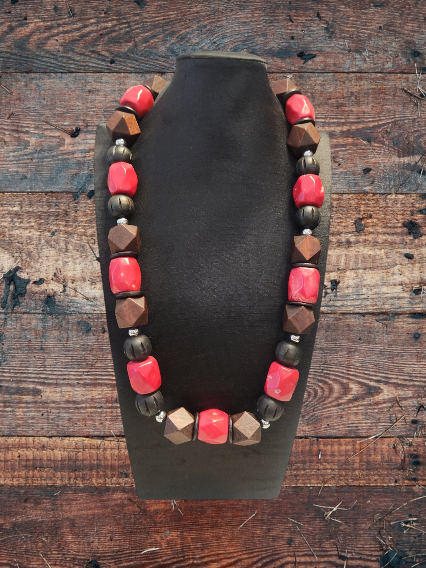 Natural Red Coral Necklace