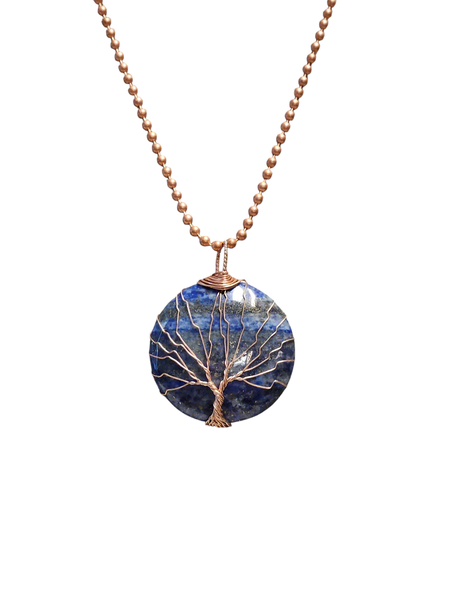 Lapis Lazuli Copper wrapped necklace