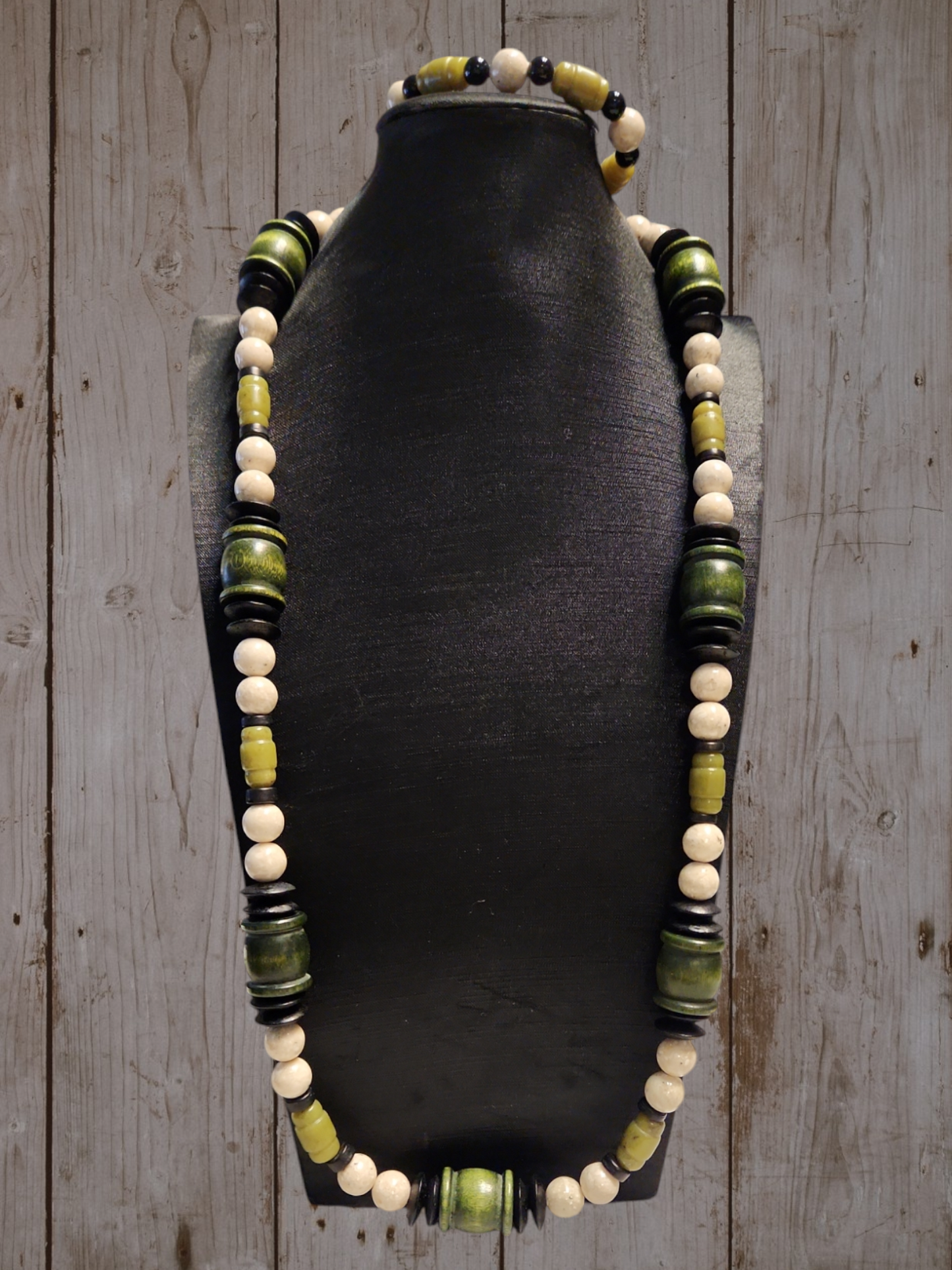 Olive Green Jade & River stone set