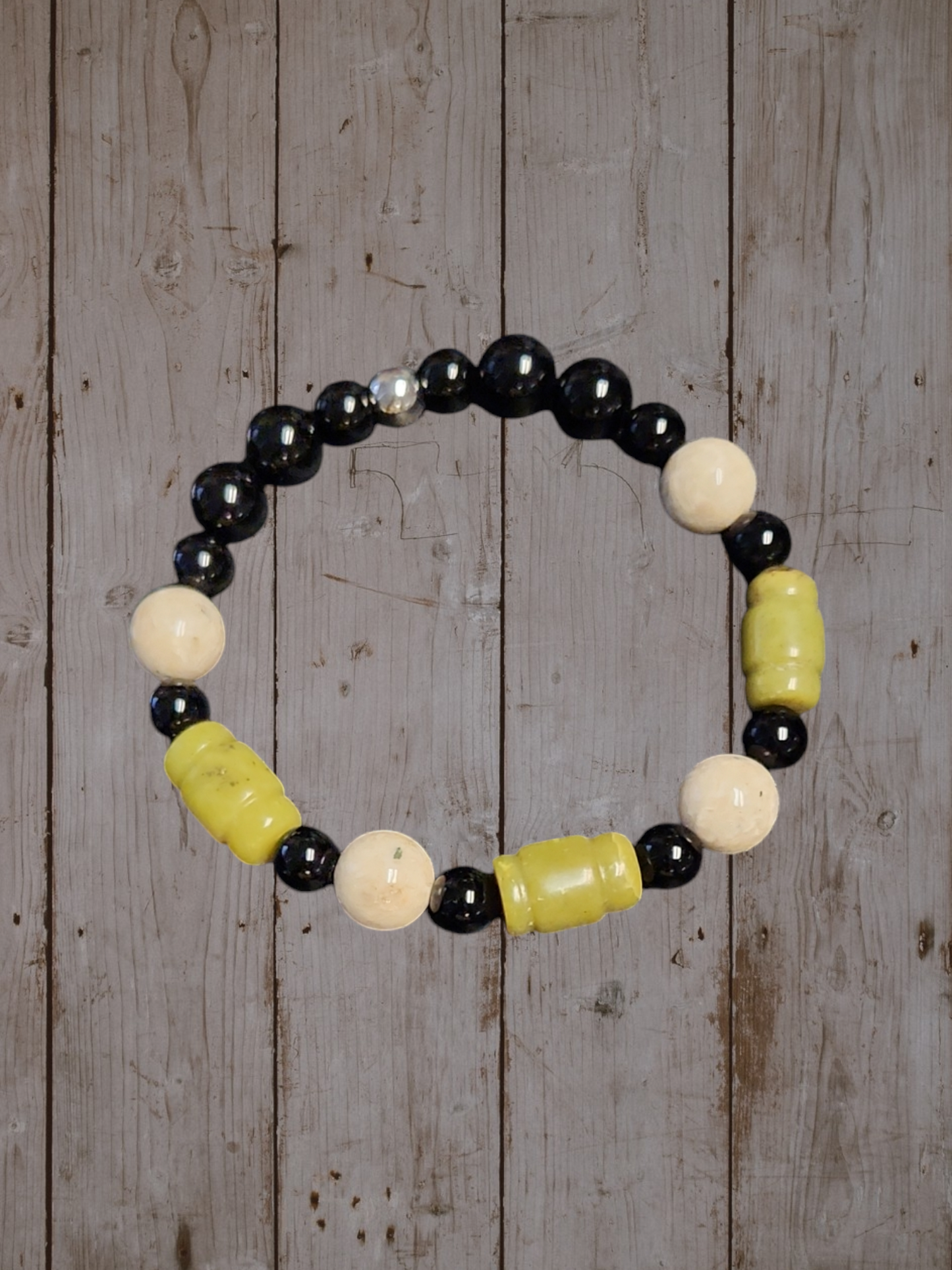 Olive Green Jade & River stone set