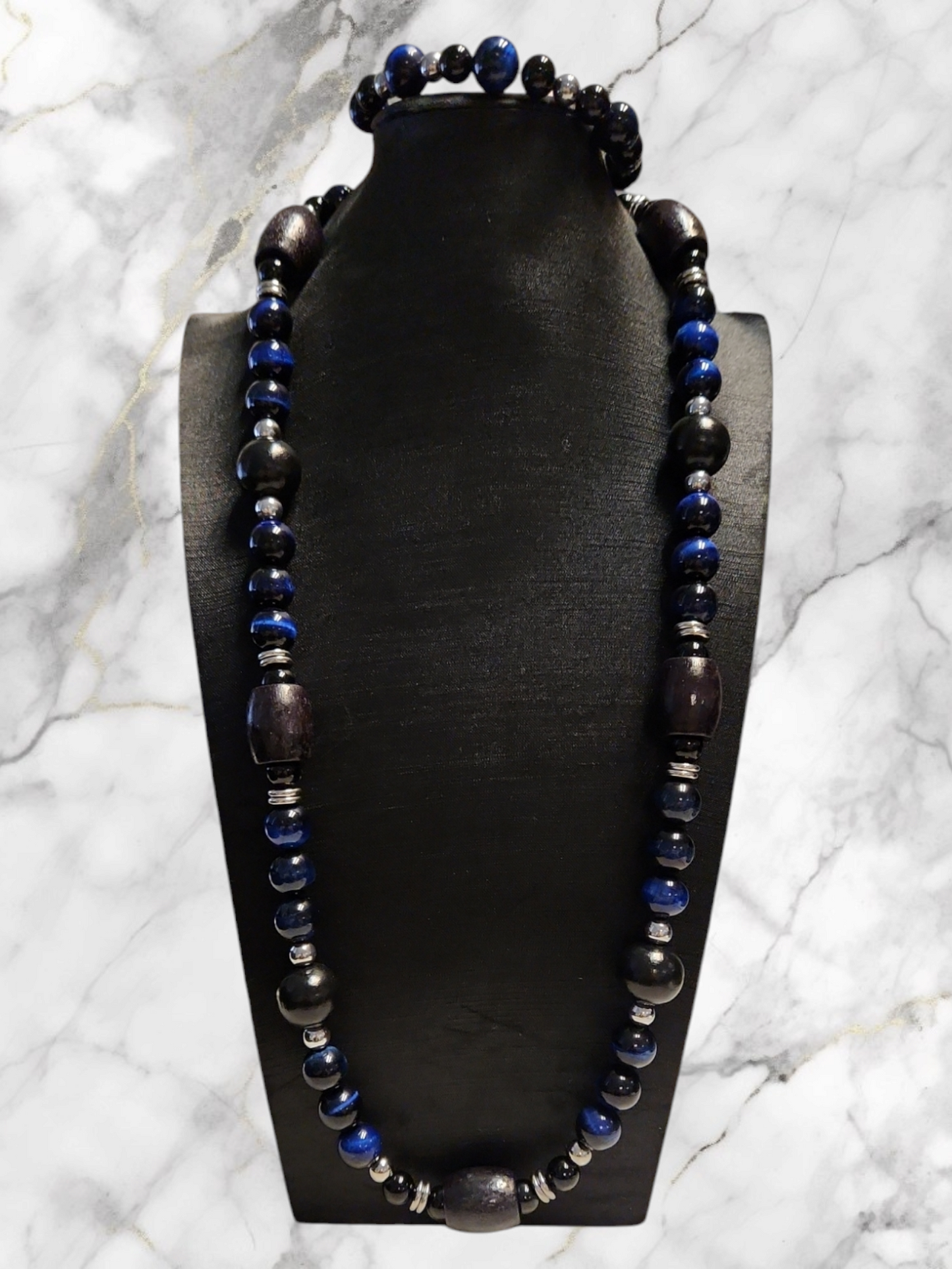 Blue Tiger's eye Necklace set