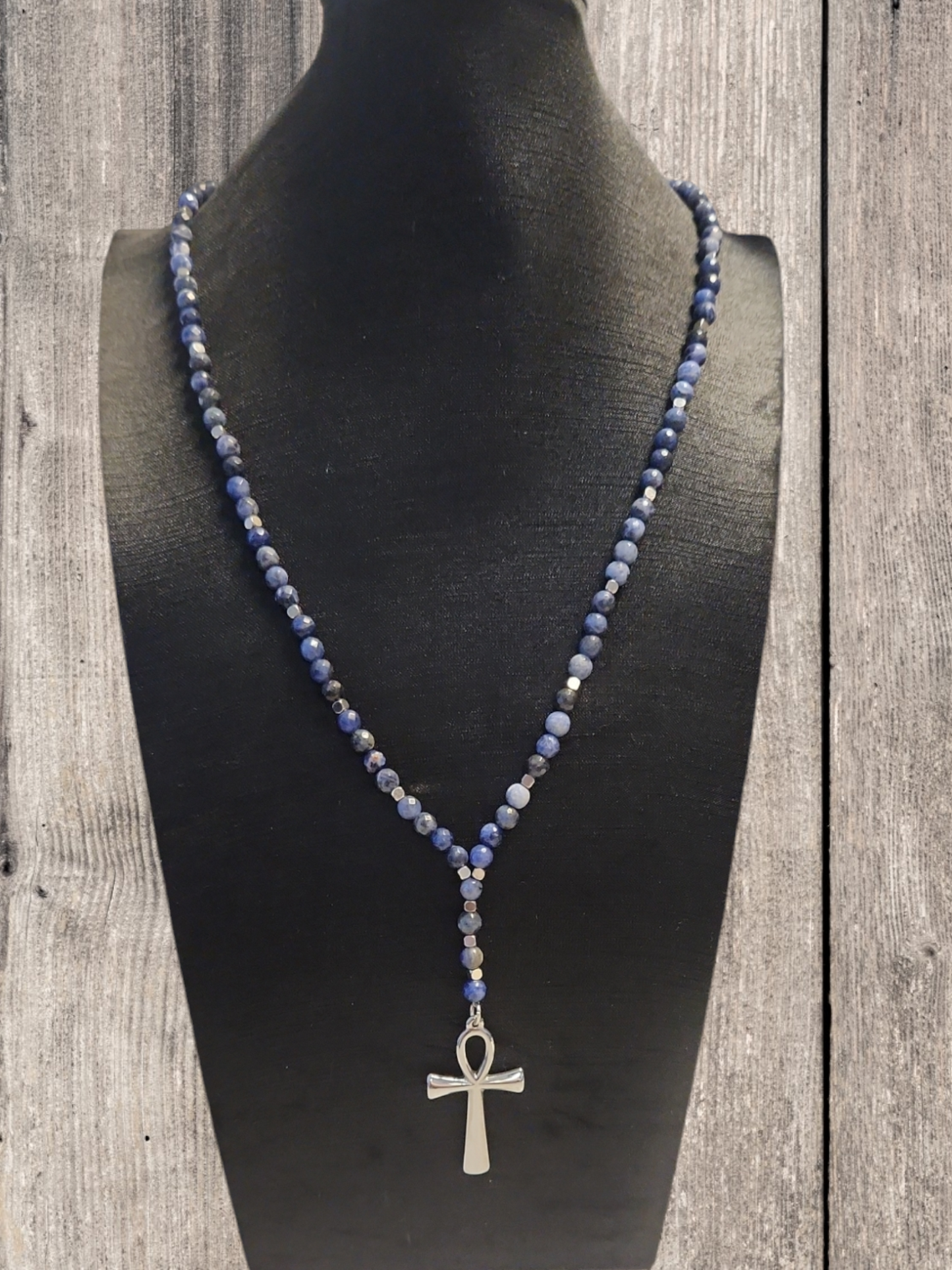 Sodalite Ankh "Y" necklace