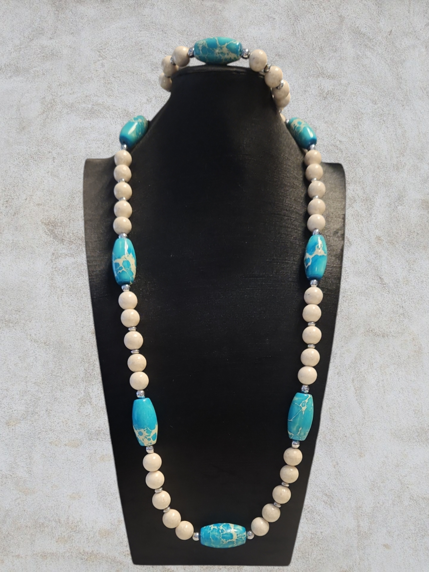 Blue Imperial Jasper & Natural River Stone