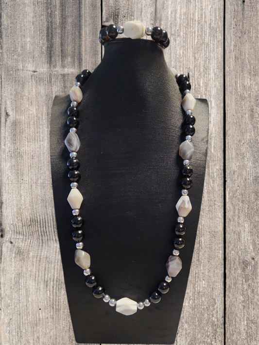 Smokey Quartz and Botswana Agate set